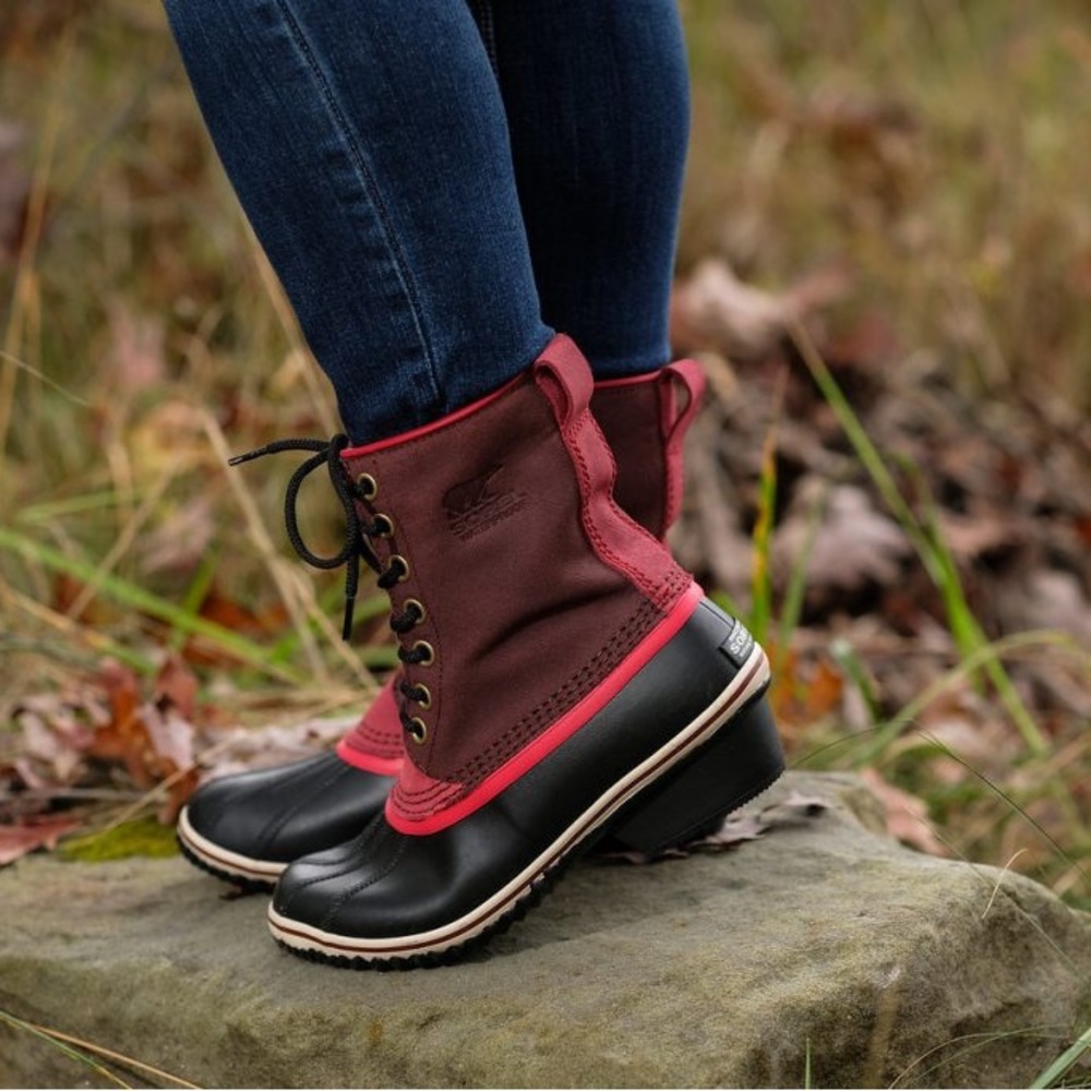 Sorel Slimpack 1964 Mid Calf Waterproof Boot in Candy Apple